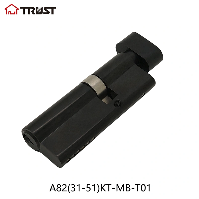 华信A82(31-51)KT-MB-T01单开系列欧标锁芯 锁芯普通匙电脑匙葫芦纯铜锁芯