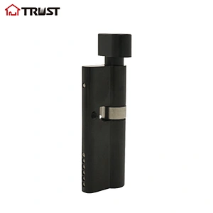 TRUST A82(31-51)KT-MB-T01 Black Color Full Brass Euro Cylinder With T Shape Turn
